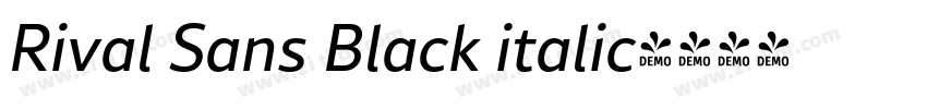 Rival Sans Black italic字体转换